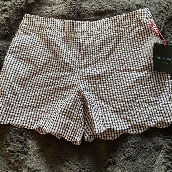 Cynthia Rowley Pants - Cynthia Rowley black and white gingham shorts